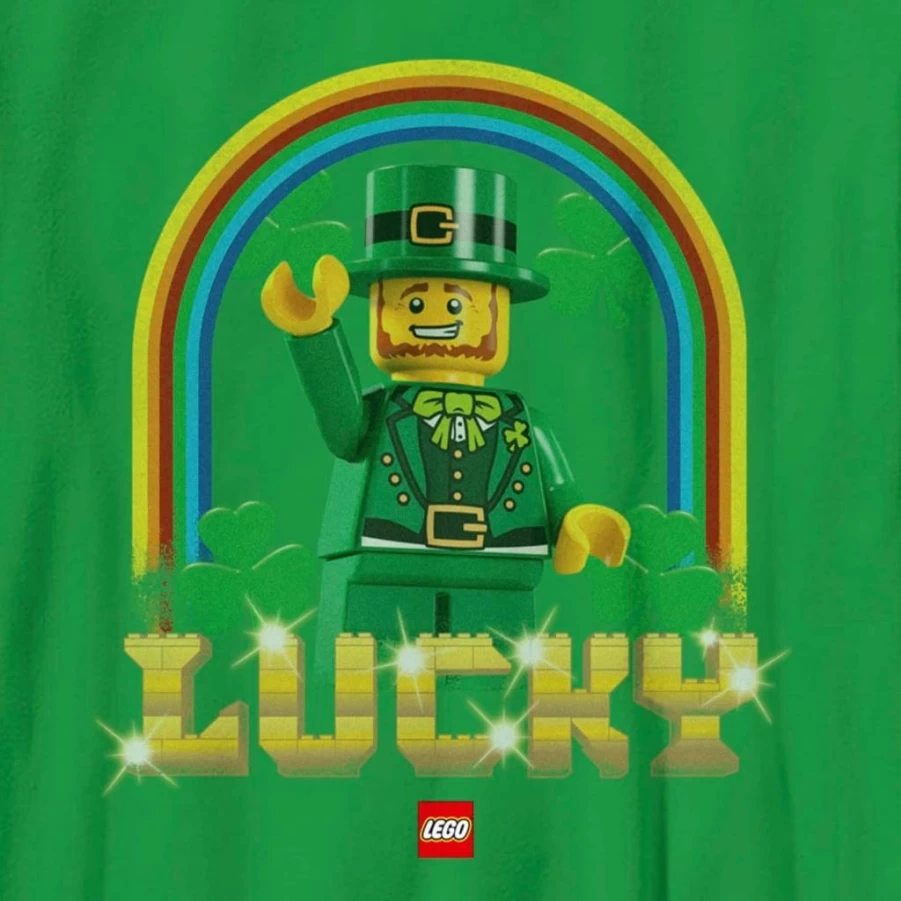 Fifth Sun Boys' Lego Themed Raining Luck Short Sleeve T-Shirt for Kids