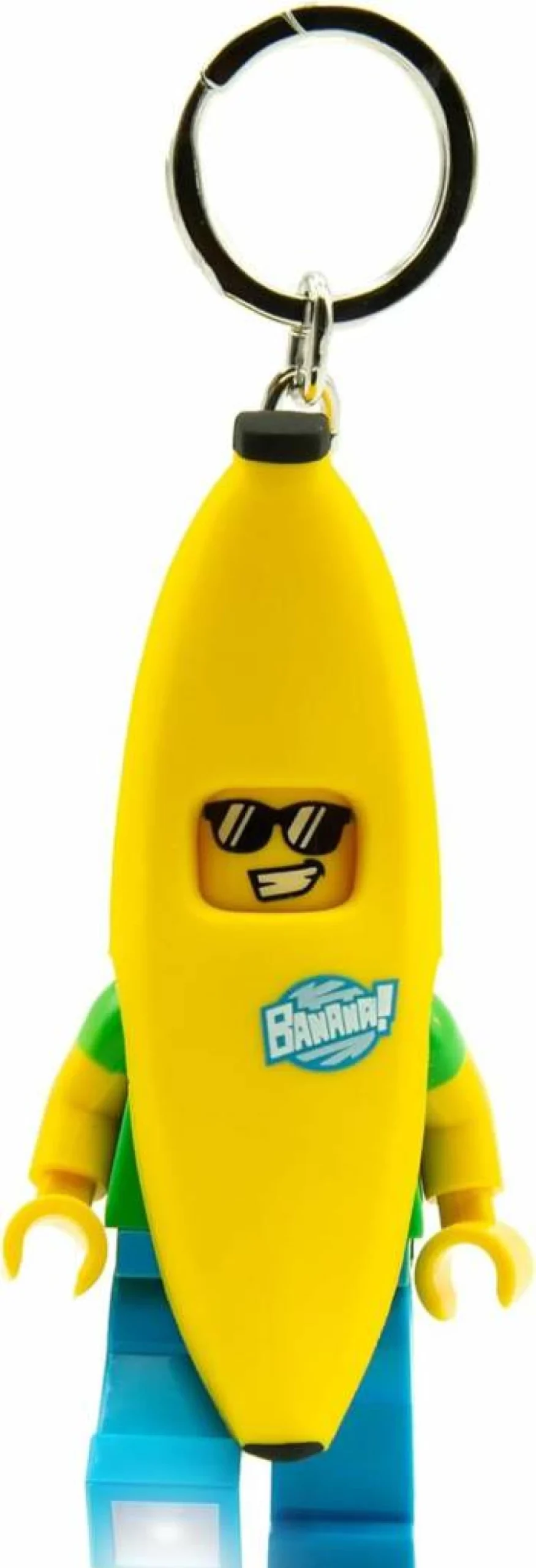IQ 3 Inch Tall Lego Banana Guy Minifigure Keychain with Light - Ke118H