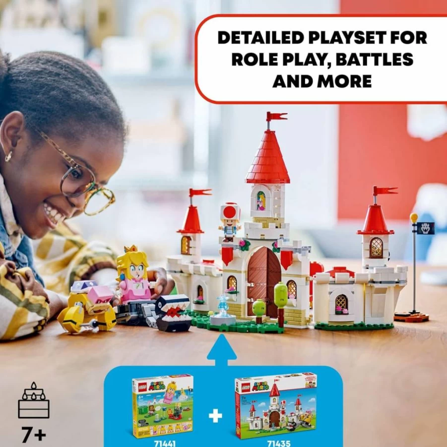 LEGO Super Mario Adventures with Roy at Peach’s Castle 71435 – Nintendo Toy Building Set for Kids, Boys & Girls Ages 7+