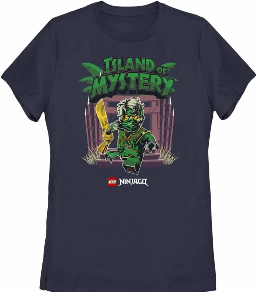 Fifth Sun Women's Short Sleeve Tee - Lego Ninjago Green Ninja Mystery Island Graphic T-Shirt