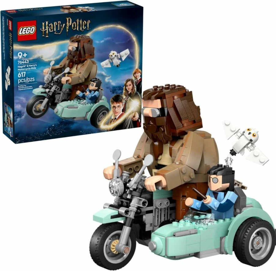 LEGO Harry Potter Hagrid & Harry’s Motorcycle Ride 76443 Building Set for Kids Ages 9+, Creative Toy for Boys and Girls, Perfect Birthday Gift for Harry Potter Fans