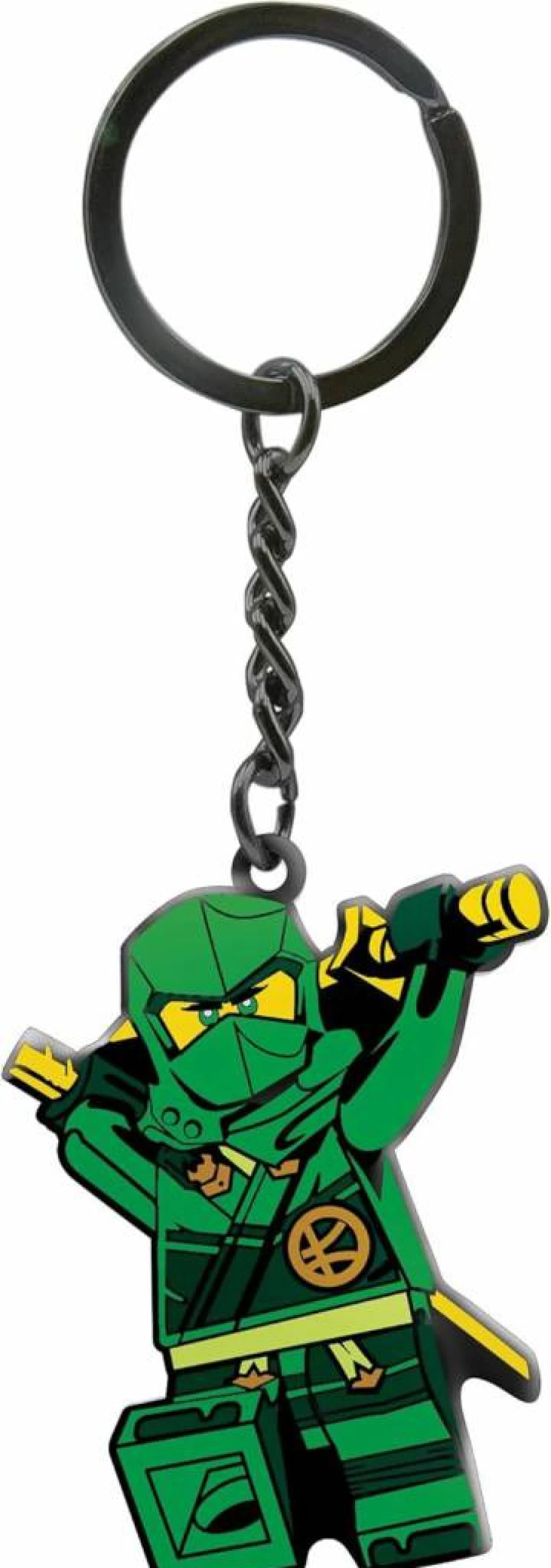 IQ LEGO Ninjago Lloyd Keychain - 4.5 Inch Enamel Car Keychain for Backpack, Purse, Beach Bag (53338)