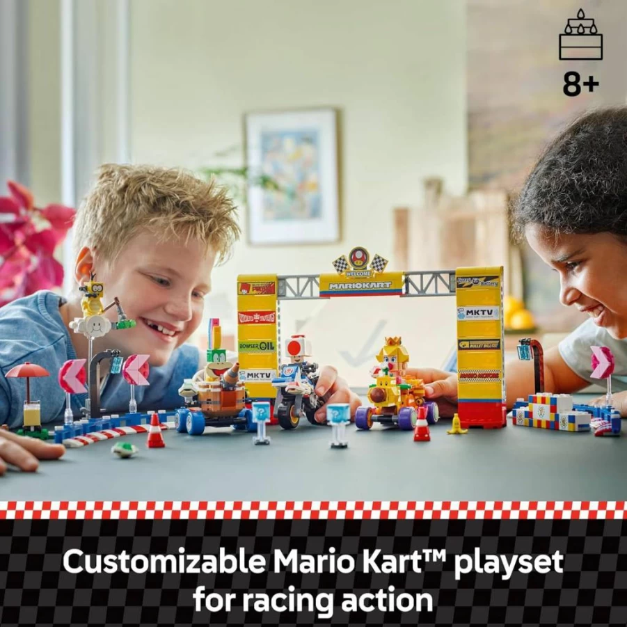 LEGO Super Mario Mario Kart Grand Prix Set 72036 - Baby Peach Home Circuit Toy Building Kit for Kids Ages 8+, Nintendo Collectible Gift for Boys & Girls, Birthday Present