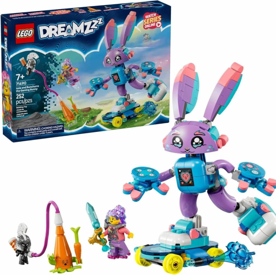 LEGO Dreamzzz 71490 Izzie and Bunchurro Gaming Bunny Building Set with Minifigure, Creative Toy for Kids Ages 7+, Perfect Birthday Gift for Boys and Girls
