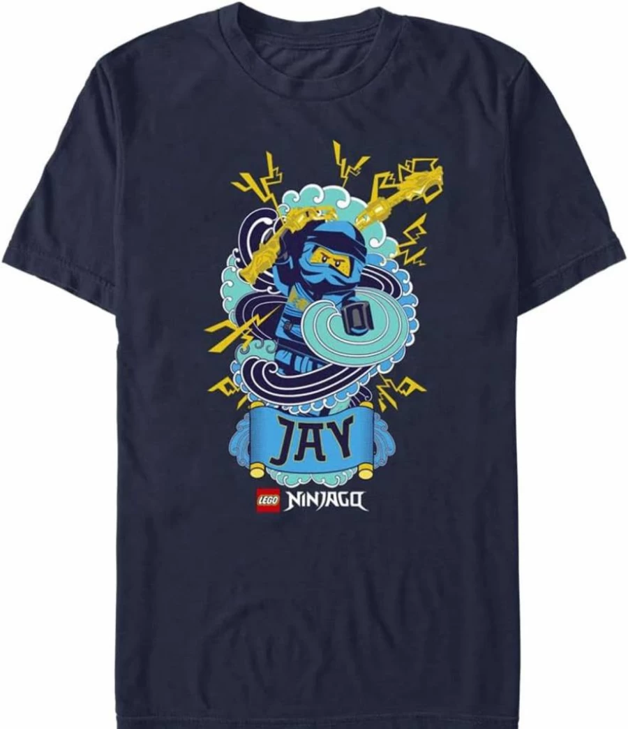 Fifth Sun Men's Lego Ninjago Jay Graphic Short Sleeve T-Shirt