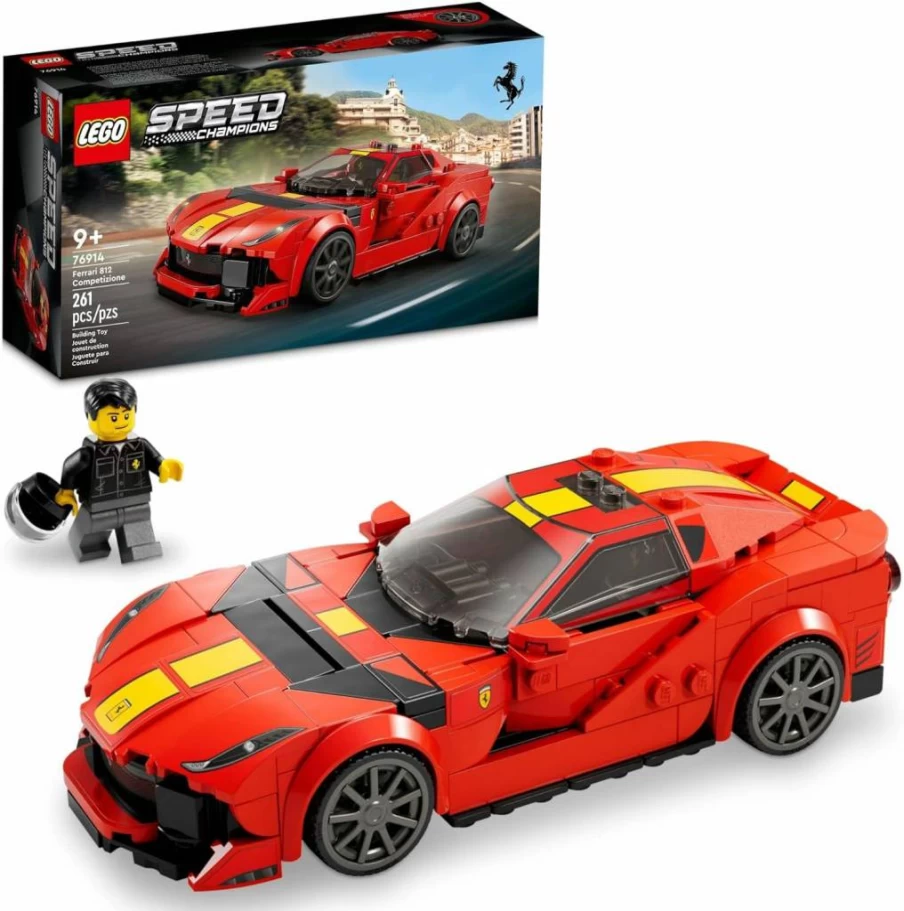 LEGO Speed Champions Ferrari 812 Competizione 76914 Racing Car Building Set – Collectible Ferrari Model Kit for Kids and Adults