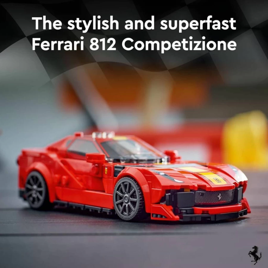 LEGO Speed Champions Ferrari 812 Competizione 76914 Racing Car Building Set – Collectible Ferrari Model Kit for Kids and Adults