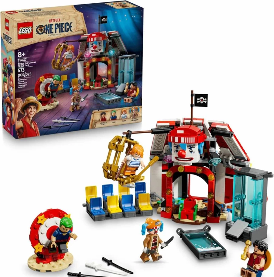 LEGO One Piece Buggy The Clown's Circus Tent 75637 Building Set with 4 Minifigures, Creative Construction Toy for Kids 8+, Perfect Gift for Anime Fans and Birthday Presents