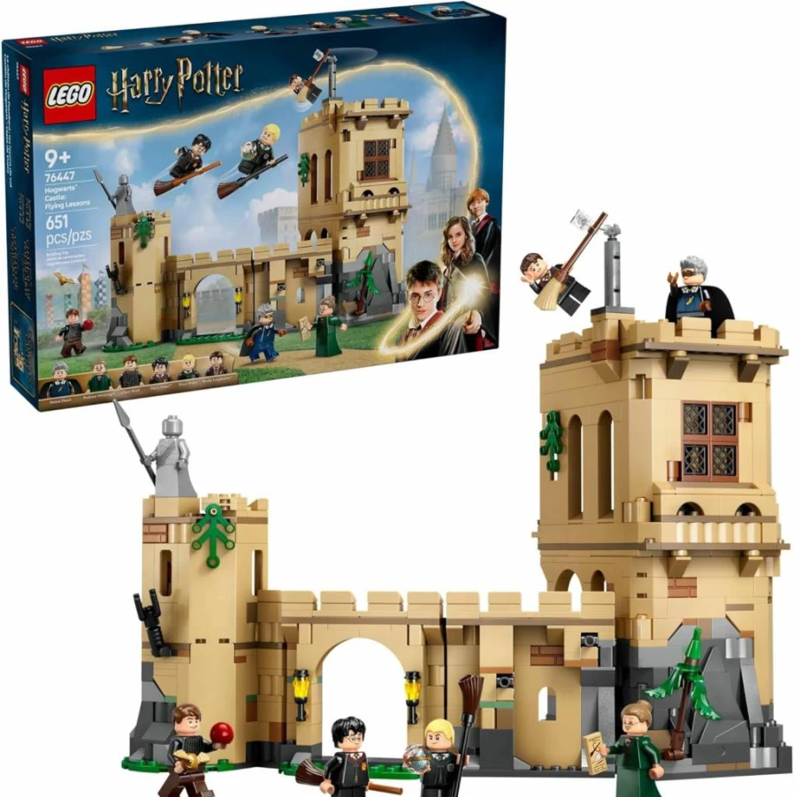 LEGO Harry Potter Hogwarts Castle Flying Lessons Building Set 76447 - Creative Wizard Toy for Kids Ages 9+, Perfect Gift for Harry Potter Fans, Boys & Girls