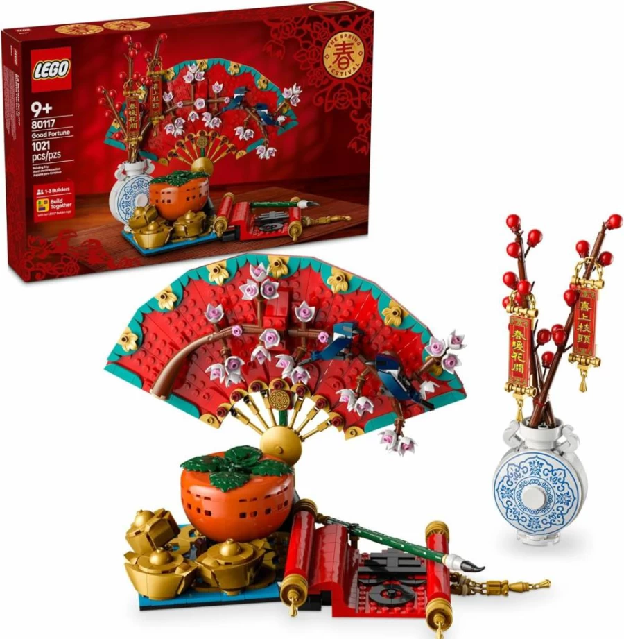 LEGO Chinese New Year Building Set 80117 - Good Fortune Cultural Gift for Kids Ages 9+, Creative Spring Festival Decor & Educational Toy for Boys and Girls