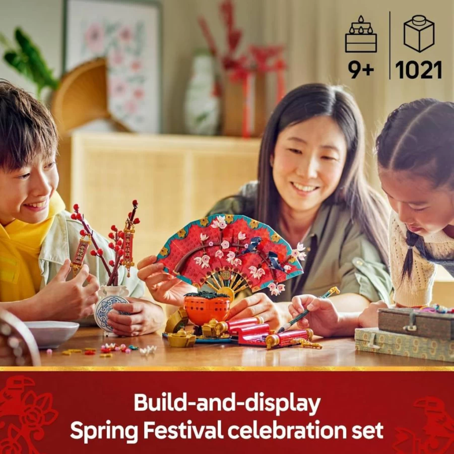 LEGO Chinese New Year Building Set 80117 - Good Fortune Cultural Gift for Kids Ages 9+, Creative Spring Festival Decor & Educational Toy for Boys and Girls