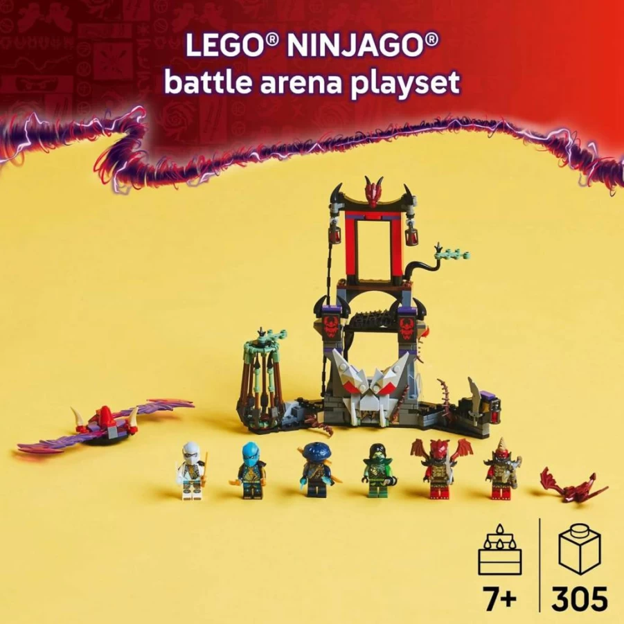 LEGO Ninjago Dragonian Storm Village Building Set 71841 with 6 Ninja Minifigures, Spinner Toy for Kids Ages 7+, Creative Gift for Boys and Girls