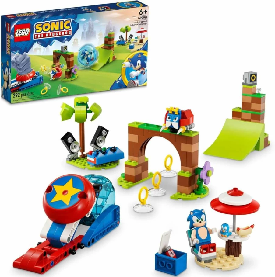 LEGO Sonic The Hedgehog Speed Sphere Challenge 76990 Building Set with 3 Mini Figures, Sonic Toy for Kids Ages 6+, Creative Birthday Gift for Boys and Girls
