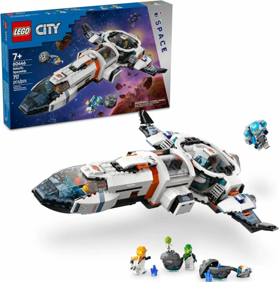 LEGO City Modular Galactic Spaceship 60446 Building Toy with Astronaut Minifigures & Alien - Creative Gift for Kids Ages 7+ for Birthdays & Holidays