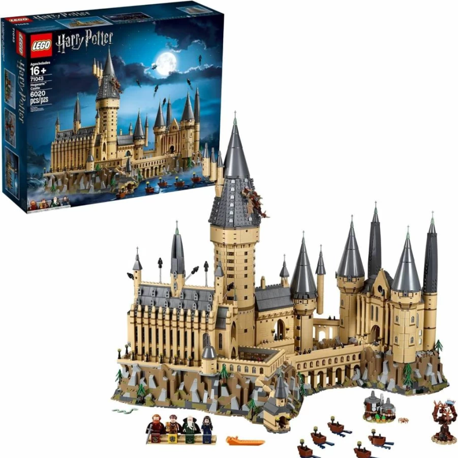 LEGO Harry Potter Hogwarts Castle 71043 Building Kit with Minifigures, Boats, Spider & House Accessories for Adults and Teens