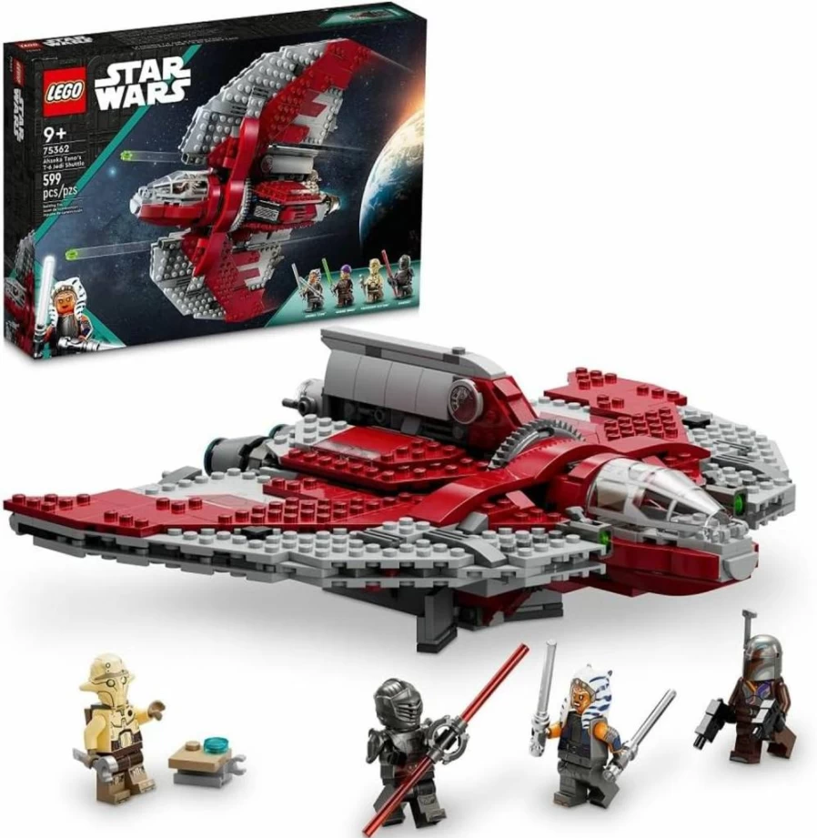 LEGO Star Wars Ahsoka Tano's T-6 Jedi Shuttle 75362 Building Set with 4 Minifigures for Kids Ages 9+ | Ultimate Star Wars Gift for Boys & Girls