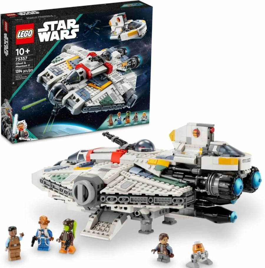LEGO Star Wars Ahsoka Tano's Ghost & Phantom II Building Set (75357) with 5 Minifigures - Star Wars Toys for Kids Ages 10+, Creative Birthday Gift for Boys & Girls