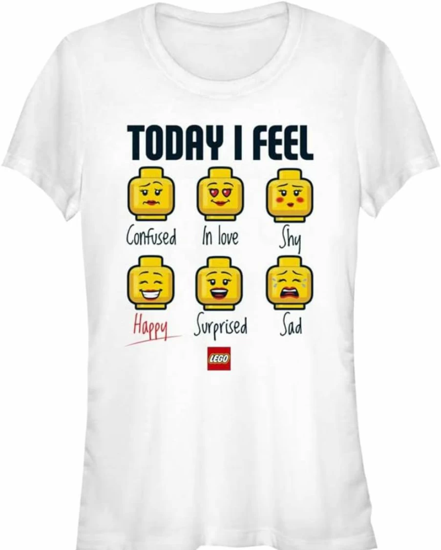Fifth Sun Women's LEGO Lady Short Sleeve Graphic Tee - Fun Iconic Expressions T-Shirt