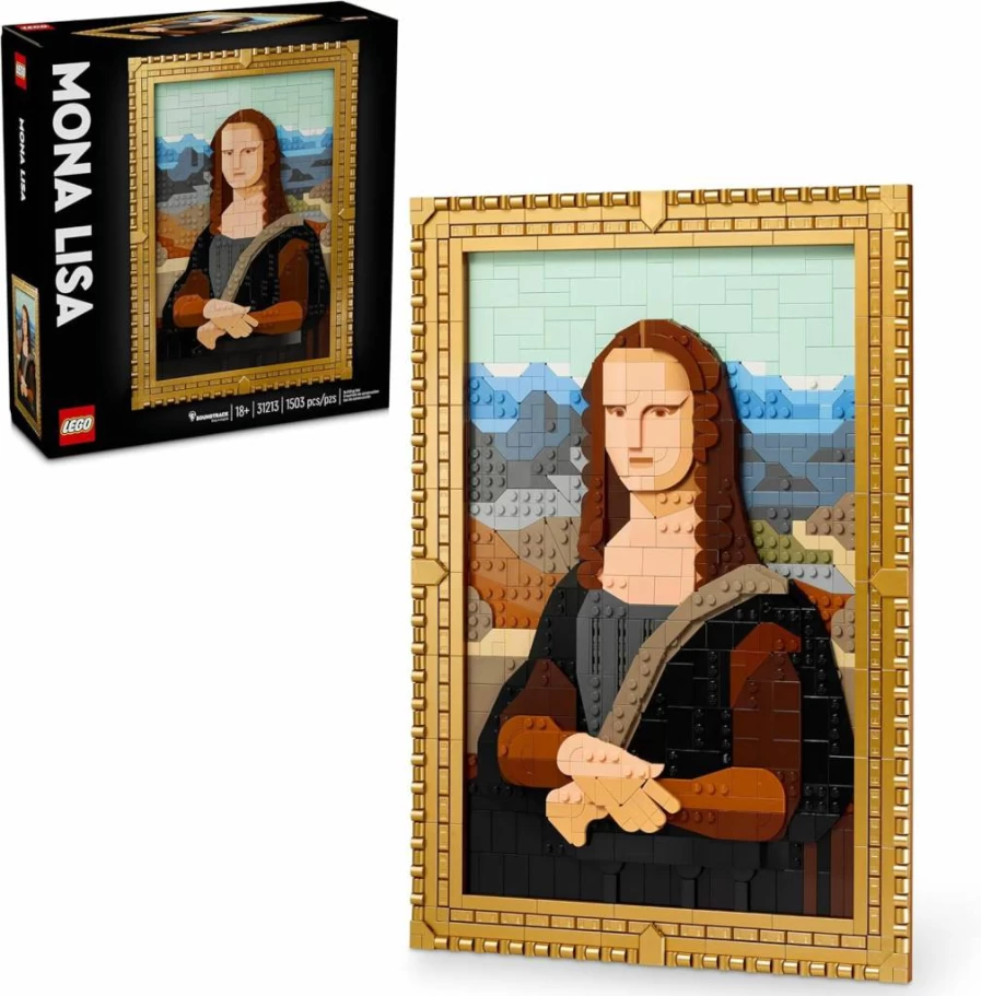 LEGO Art The Mona Lisa Building Kit (31213) - DIY Creative Wall Display for Adults, Collectors & Art Lovers - Unique Home Decor Gift with Detachable Frame