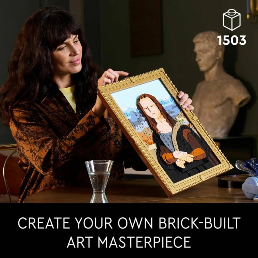 LEGO Art The Mona Lisa Building Kit (31213) - DIY Creative Wall Display for Adults, Collectors & Art Lovers - Unique Home Decor Gift with Detachable Frame