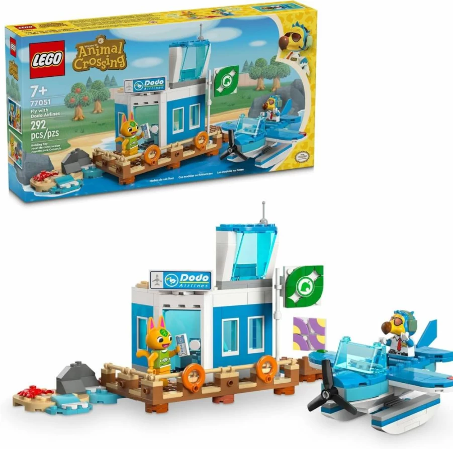 LEGO Animal Crossing Dodo Airlines Airport Playset 77051 with Airplane Toy & Pilot Minifigure, Video Game Inspired Building Kit for Kids Ages 7+, Gift for Girls and Boys