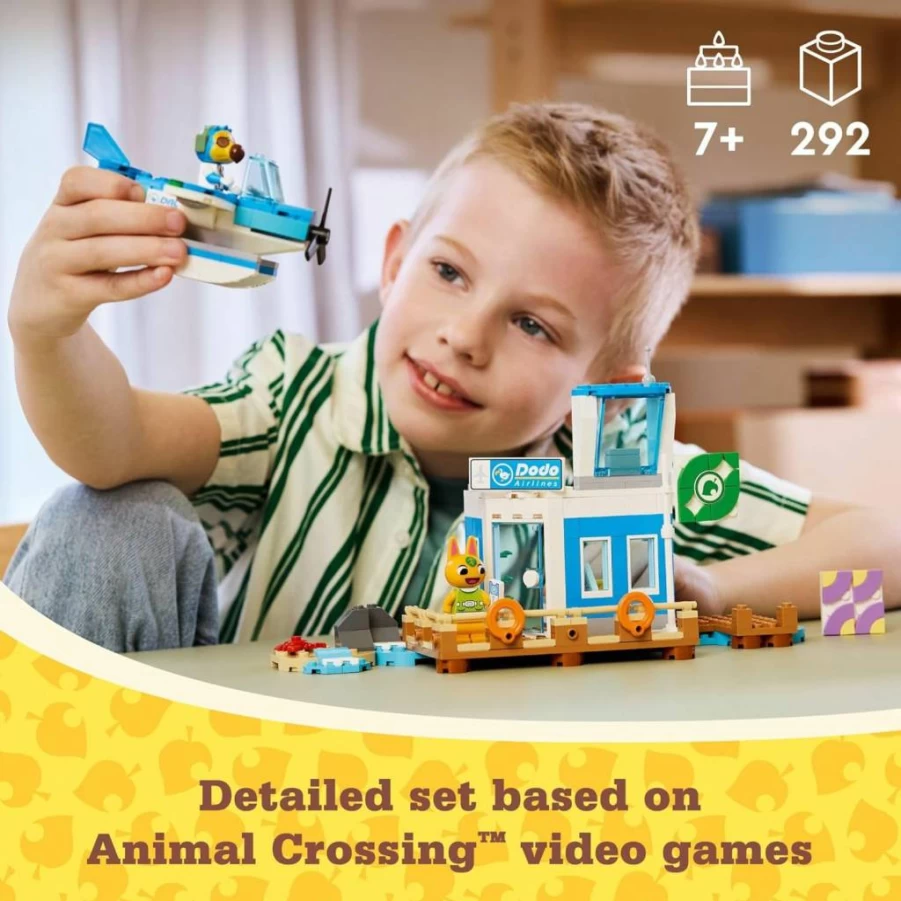 LEGO Animal Crossing Dodo Airlines Airport Playset 77051 with Airplane Toy & Pilot Minifigure, Video Game Inspired Building Kit for Kids Ages 7+, Gift for Girls and Boys