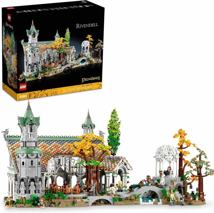 LEGO Icons The Lord of The Rings Rivendell 10316 Building Set for Adults - 6167 Piece Collectible 3D Puzzle, LOTR Home Decor, Unique Gift for Fans & Groomsmen