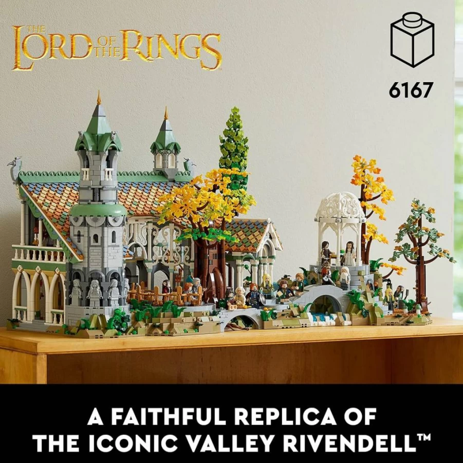 LEGO Icons The Lord of The Rings Rivendell 10316 Building Set for Adults - 6167 Piece Collectible 3D Puzzle, LOTR Home Decor, Unique Gift for Fans & Groomsmen