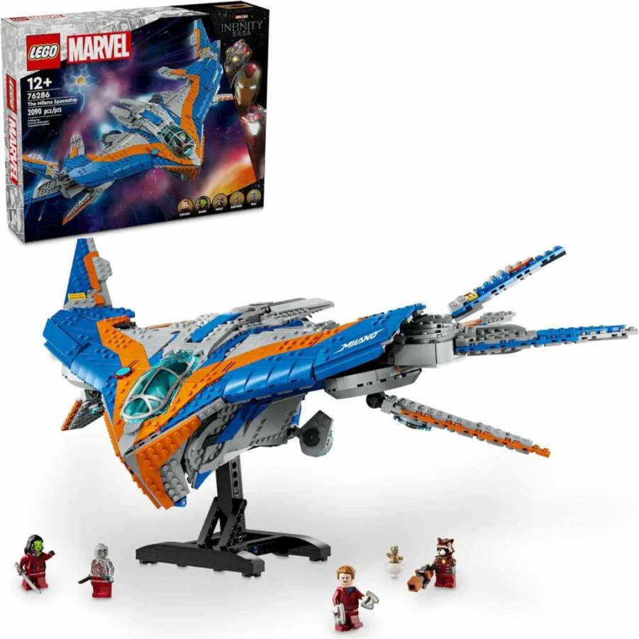 LEGO Marvel Guardians of The Galaxy 76286 The Milano Starship Building Set with 4 Minifigures for Kids Ages 12+ | Super Hero Toy Gift for Boys & Girls